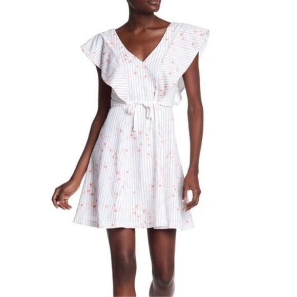 CLUB MONACO Portiana Patterned Dress linen blend size 0 - Picture 1 of 10